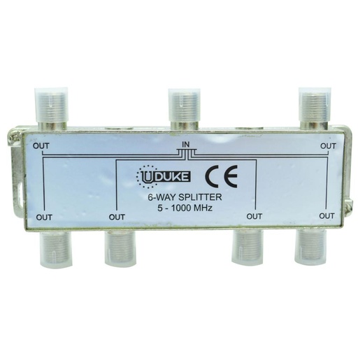 SPLITTER TV FINO X 6 SALIDAS UDUKE (5-1000 MHZ) (HT30290)(HT90152)
