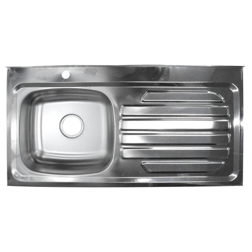LAVAPLATOS ACERO/INOX GUINOVART 1X50  ESCURRIDERO DERECHO ( 1 HUECO) (CAL 22