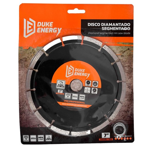 DISCO DIAMANTADO SEGMENTADO DUKE ENERGY PROFESIONAL 7 (DDU180) (HT30013)