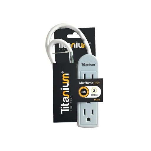 TOMA MULTIPLE ELECTRIC X 3 SALIDAS 50CM CABLE (ECA54 )