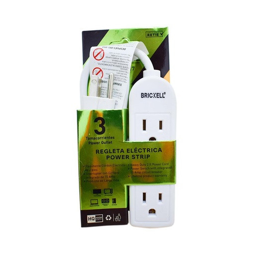 TOMA MULTIPLE ELECTRIC X 3 SALIDAS 60CM CABLE (SB-017)