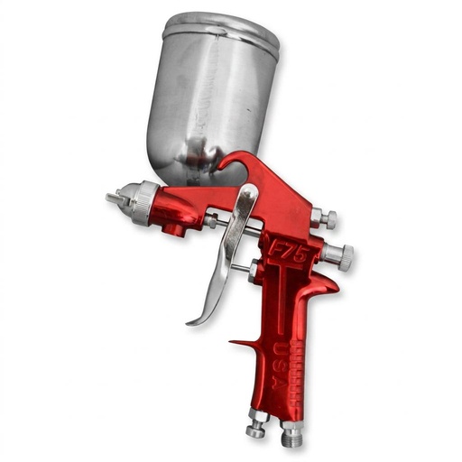 AEROGRAFO UDUKE PROFESIONAL USA VASO DE 400 CC PISTOLA F-75 ROJA (HT30562)