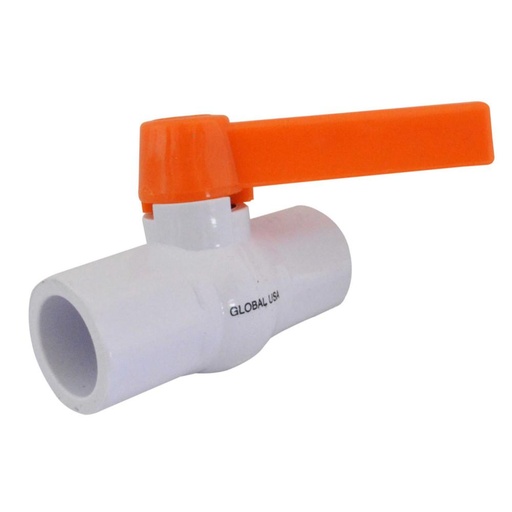 LLAVE BOLA PVC LISA FINA CHAPOLA NARANJA LARGA  1/2" (HT20142)