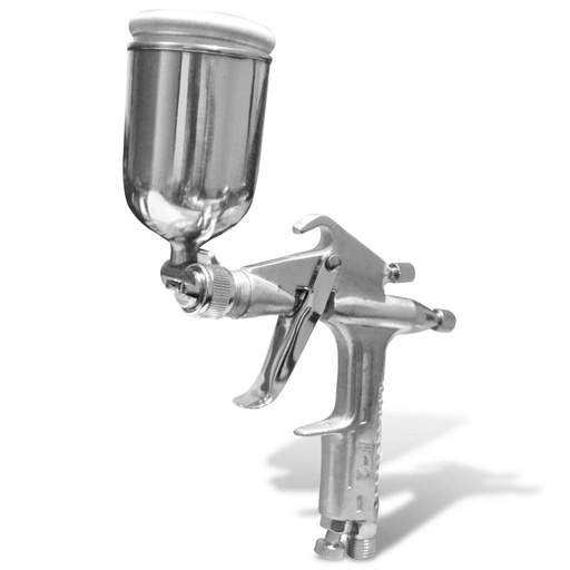 AEROGRAFO UDUKE PROFESIONAL USA VASO DE 150 CC PISTOLA F2 CROMADA (ABANICO) (HT30568)