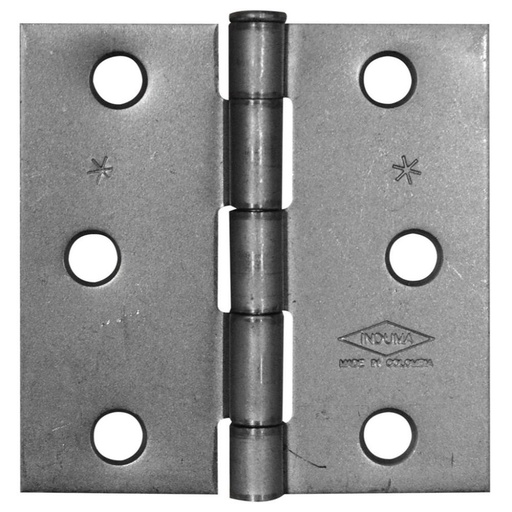 BISAGRA NUDO CABEZA PLANA HIERRO INDUMA 3X3(CAL 16) X 12 PARES - CERRAJERIA (T1106-0054)