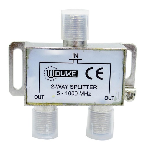 SPLITTER TV FINO X 2 SALIDAS UDUKE (5-1000 MHZ) (ESPLITER) (HT30287)(HT90149)