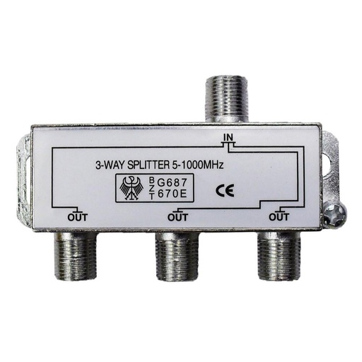 SPLITTER TV FINO X 3 SALIDAS UDUKE (5-1000 MHZ) (ESPLITER) (HT30288)(HT90150)