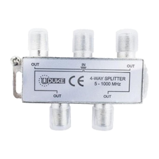SPLITTER TV FINO X 4 SALIDAS (ESPLITER) PQT X 1 UDUKE