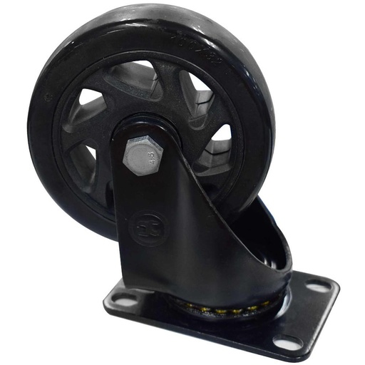 RODACHINES 4" PLANO NEGRO PESA GIRATORIO 100MM 120KG (INDIVIDUAL) (HT40085)