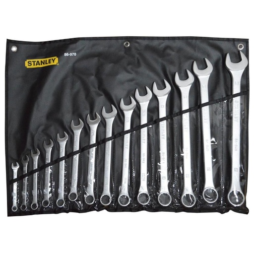 LLAVE MIXTA STANLEY JUEGO X 14 PULG (3/8-11/4 (86-970)