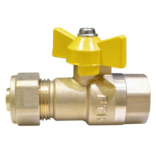 LLAVE GAS BRONCE PEALPE X  NPT 1/2 HEMBRA (1216 CERTIFICADA (TC196105)TC204N