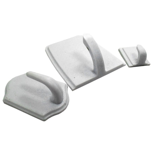 GANCHO ADHESIVO BARROCO BLANCO (40*55MM)