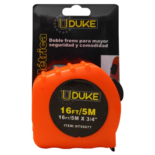 METRO 5 MTS PASTA NARANJA EN BLISTER UDUKE (HT50077)