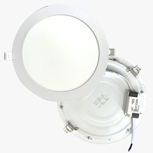 PANEL LED 12W REDONDO INCRUSTAR LUZ DIA VATIO 100-240VAC (6400K) (24007)