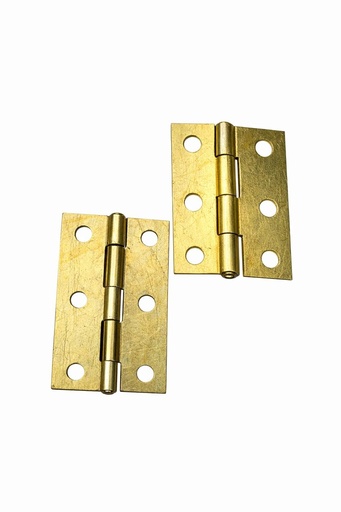 BISAGRA COMUN DORADA GOLDEN 2 1/2  C.18 ( CAJITA X 12 PAR)