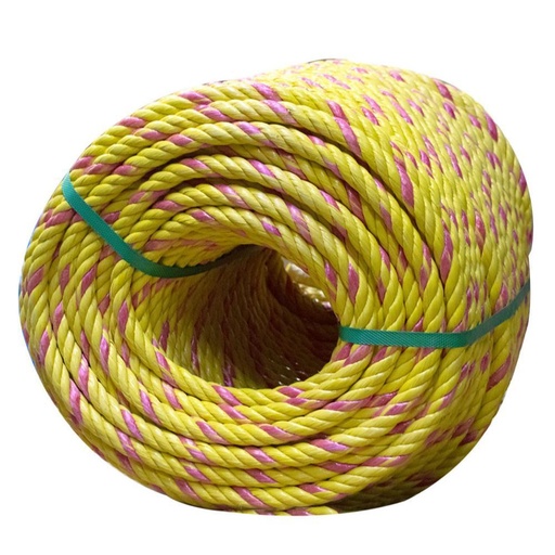 SOGA EN POLIPROPILENO ATAR 4 CABOS 5/8 (16MM) X 150 MTS (AMARILLA Y GRIS) (RAF04458