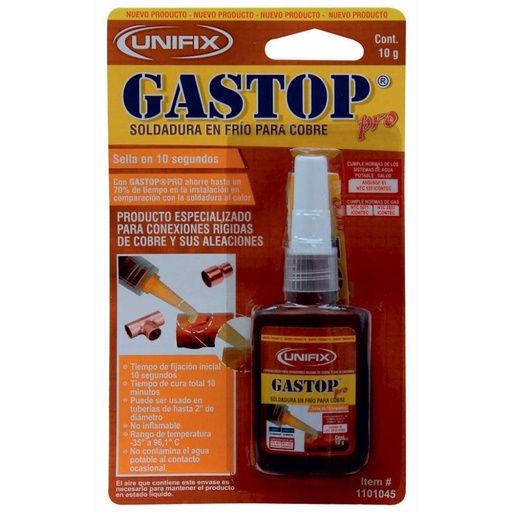 SOLDADURA EN FRIO PARA COBRE UNIFIX 10G  (GASTOP-PRO) (1101045)