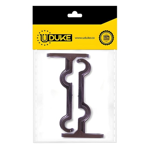 ACCESORIO CORTINERO SOPORTE MURO DOBLE CAFE DE 3/4 PAQ X 2 UDUKE