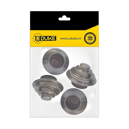 ACCESORIO CORTINERO TERMIINAL CAFE ESCALERA 3/4 PQT X 4 UDUKE