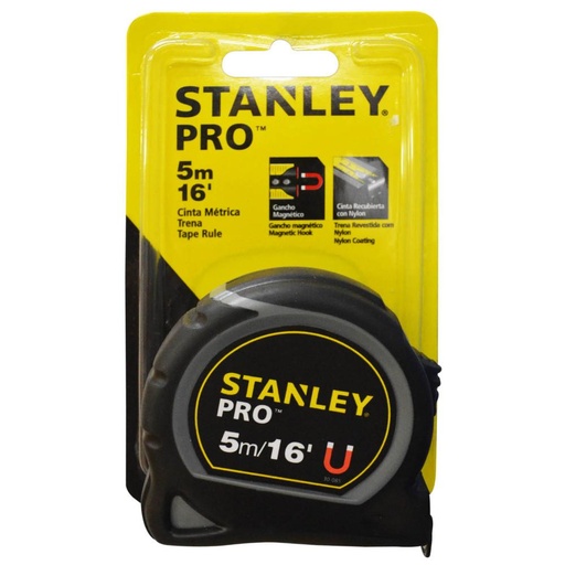 METRO 5 MTS DOBLE FAZ CAUCHO IMAN PROFESIONAL STANLEY (30-085)