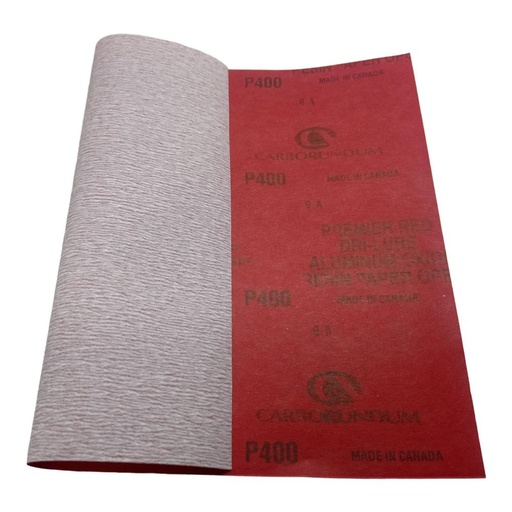 LIJA CARBORUNDUM ROJA  400 ( LIJADO EN SECO)