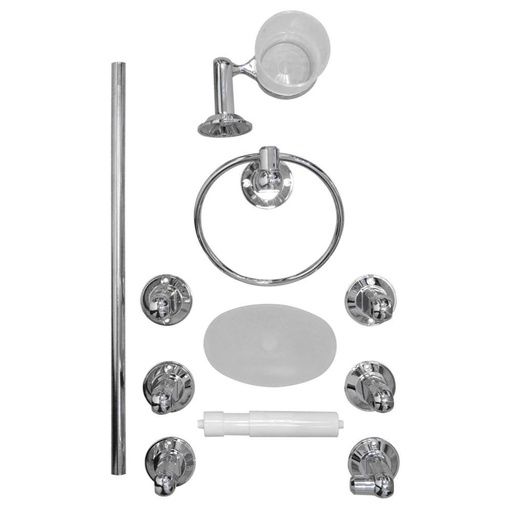 KIT ACCESORIOS PARA BANO X 6 PIEZAS NILO GRIVAL (546000001)