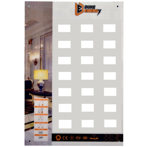 EXHIBIDOR DE LINEA ELECTRICA LUXOR DUKE ENERGY (TABLERO VACIO 21 HUECOS)