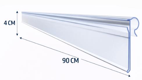 PORTAPRECIOS PLASTICO LARGO PARA BANDEJA (895X40-MM) (HT90393)