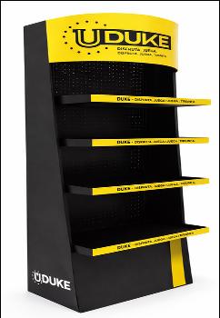 MATERIAL PUBLICITARIO (EXHIBIDOR UDUKE KIT ESTANTE CENTRAL MEDIANO  4 BANDEJAS)(180X71X42)(HT1631)
