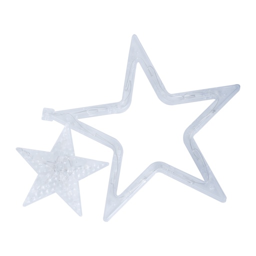 LUCES LED CORTINA PUNTA ESTRELLA X 276L 8F C/T-BLANCA 6X0.60 MTS (HEMBRA)