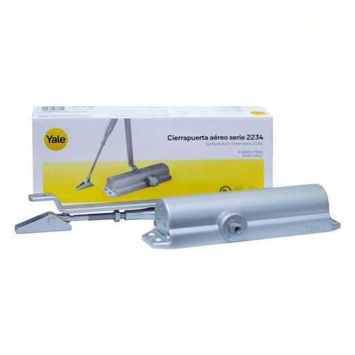 BRAZO CIERRA PUERTA YALE 80 KG   2 (2234) PLATA (8320)