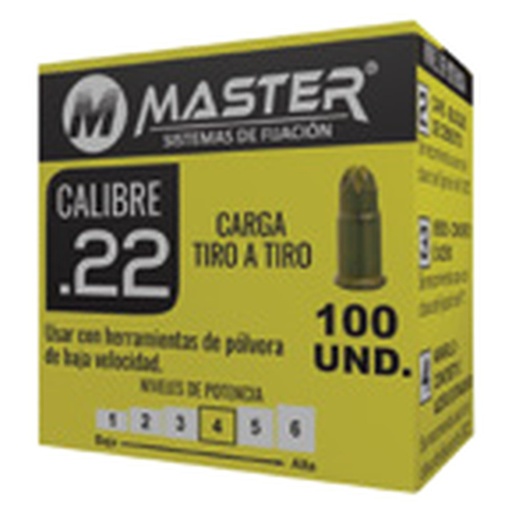 Master Carga calibre 22 - Nivel 3 verde - caja x 100