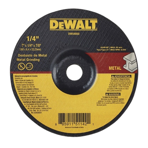 DISCO PULIR - 7” X ¼ DW