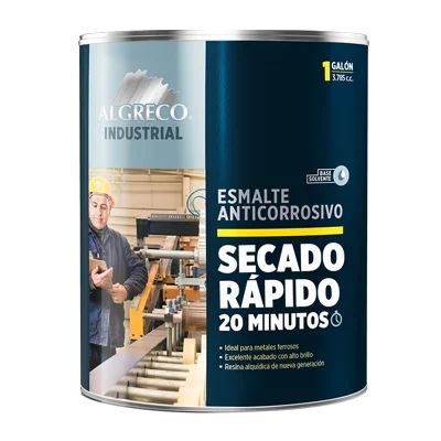 Esmalte Anticorrosivo Secado rápido 20 Min - 1/4 de galón - Negro - Base solvente