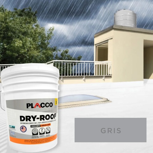 Placco Dry Roof - Gris - Cuñete