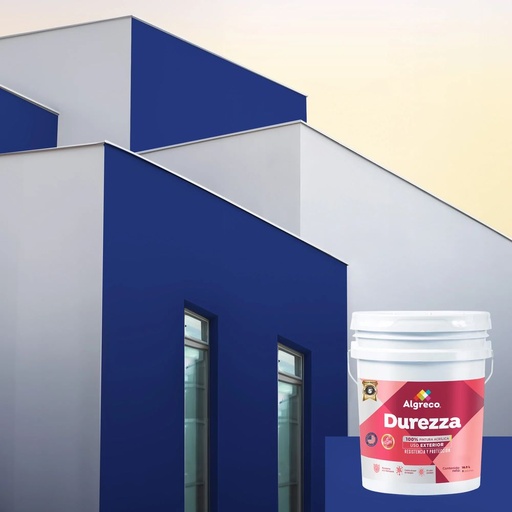 Pintura para fachadas Durezza - Azul mediterraneo - Cuñete 5 galones