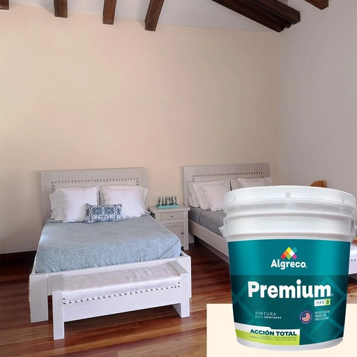 Pintura Vinílica Premium Semilavable - Blanco hueso - Balde