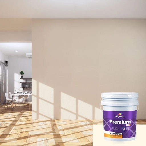 Pintura Vinílica Premium Súper Lavable - Blanco arena - Cuñete 5g