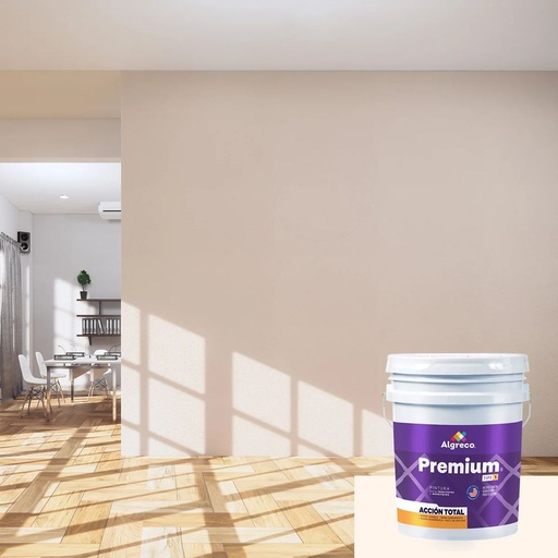 Pintura Vinílica Premium Súper Lavable - Blanco Almendra - Cuñete 5g