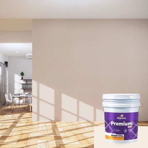 Pintura Vinílica Premium Súper Lavable - Blanco hueso - Cuñete 5g
