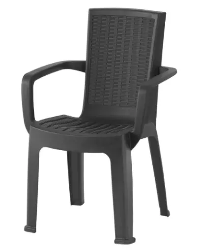 Silla Aura Con Brazos Negro