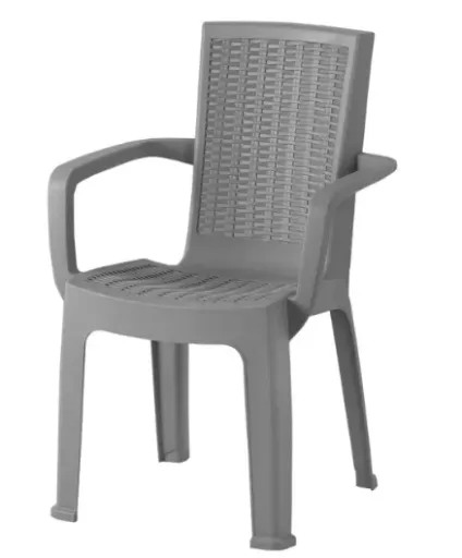 Silla Aura Con Brazos Gris