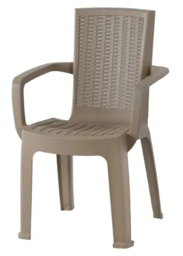 Silla Aura Con Brazos Taupe