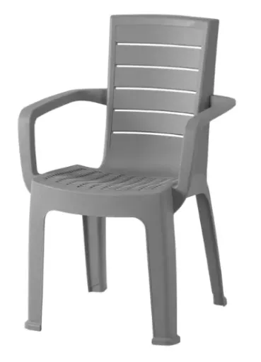 Silla Nova Con Brazos Gris