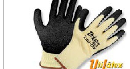 Guantes Polycotton, recubiertos en Látex • DIP NORMAL • “UtiLátex Black” - Talla 9