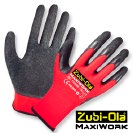 Guantes Poliéster, recubiertos en Látex • DIP NORMAL • “MaxiWork” - Talla 9