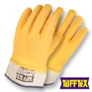 Guantes Lona recubiertos con Látex Natural Rugoso • Puño abierto • DIP TOTAL • “Tufftex” - Talla Única