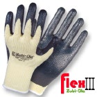 Guantes Hilaza recubierto en Nitrilo • DIP NORMAL •”Flex III • Zubi Ola®” - Talla 10