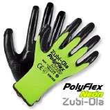 Guantes Hilaza recubierto en Nitrilo • DIP NORMAL •”Flex III • Zubi Ola®” - Talla 9