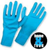 Guantes de Látex Nitrilo para el hogar (Aprobado por la FDA 21 CFR 177- 2600) Manejo de Alimentos • “Home & Food” - Talla l